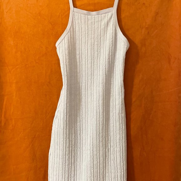 ZARA Baby Blue Bodycon Knit Dress - Size Small - Picture 4 of 6